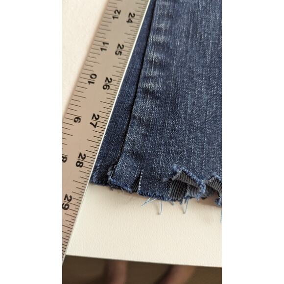 Chico'sY2K Platinum sz1 Wiskers bootcut bling some distressing no cuts flareGUC - Picture 12 of 16